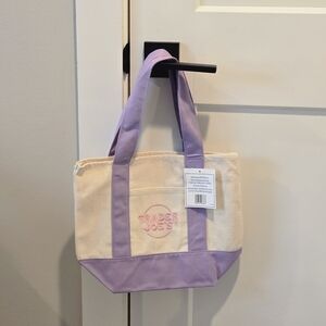 Canvas Tote Bag with Lavender Accents - Trader Joe's